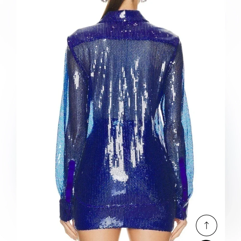 Alex Perry Sequin Fitted Shirt - Picture 4 of 5